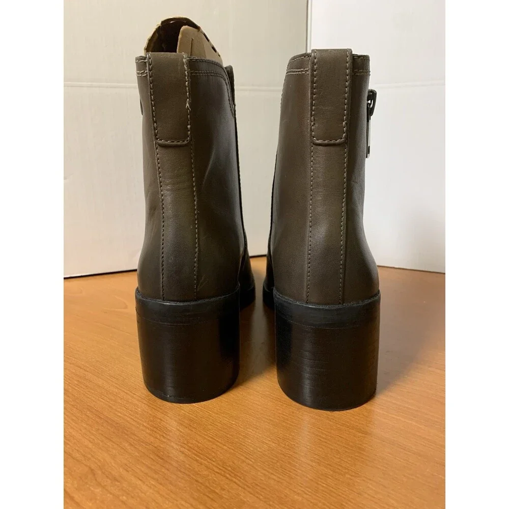 Naturalizer Emmy Brown Leather Booties‎ Size 8.5M Side Zip